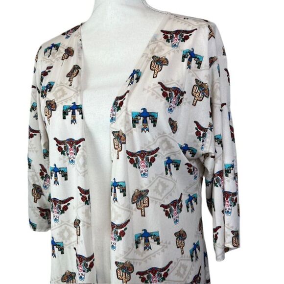 Lucky & Blessed Southwestern Long Kimono Tribal Print Aztec Oversized Medium - Picture 2 of 10